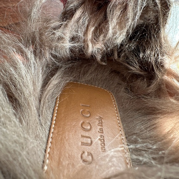 Gucci Princetown Fur Mules. White. Size 7. 100% Authentic. - Picture 5 of 13
